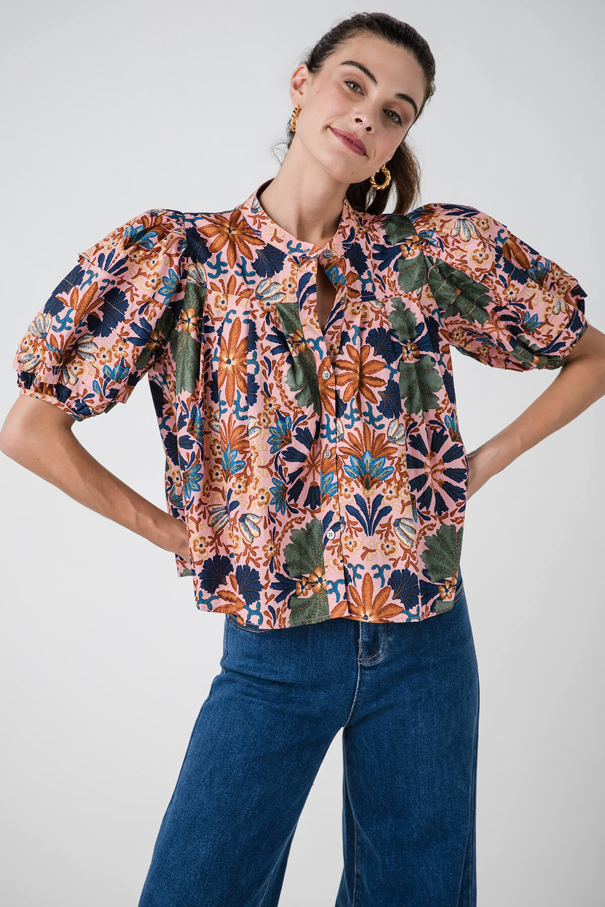 Olivaceous Agatha Top