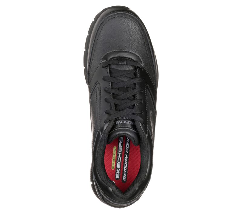 Skechers Men's Nampa Slip Resistant Sneaker (Medium and Extra Wide) - Black