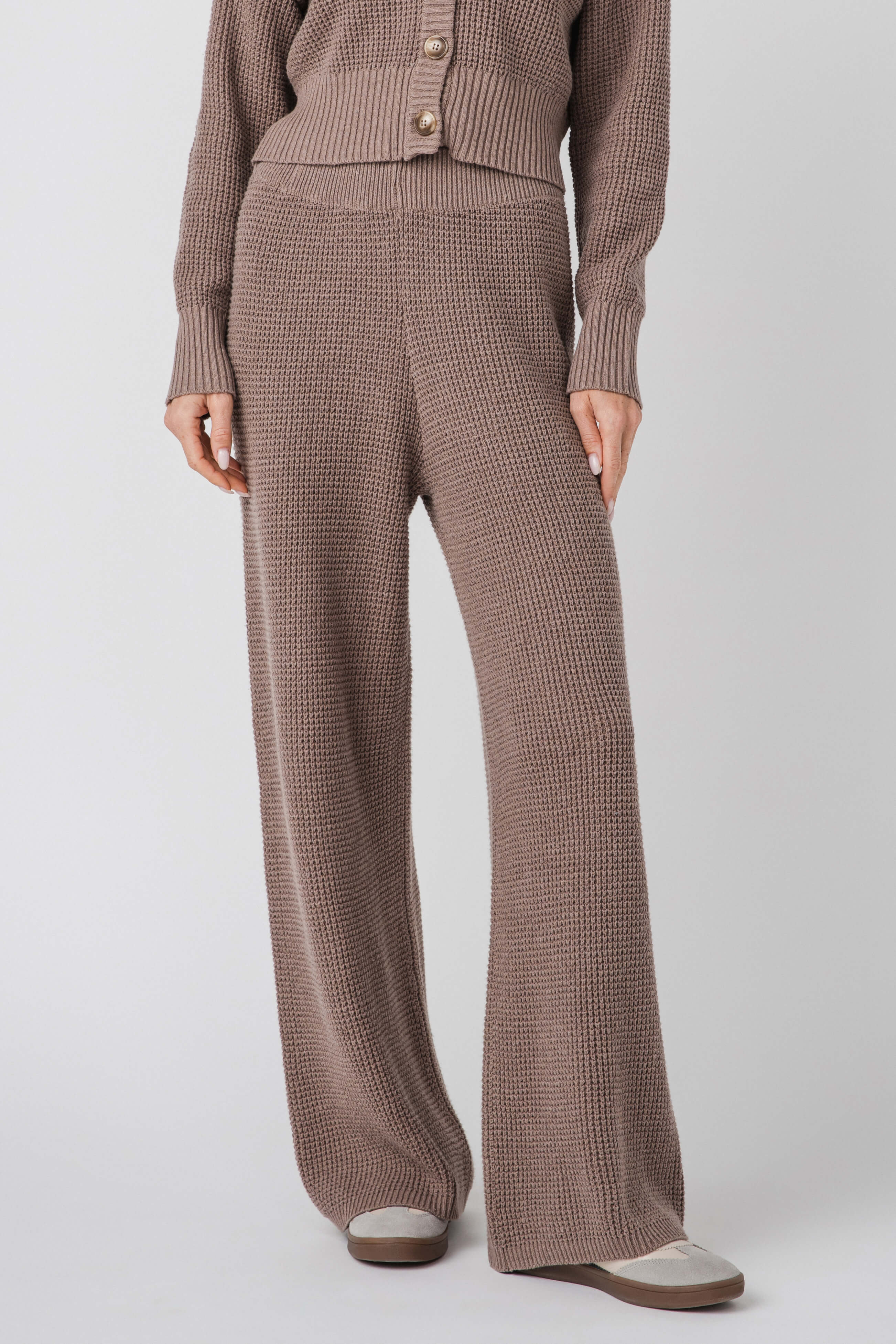 Vintage Havana Waffle Knit Wideleg Pant