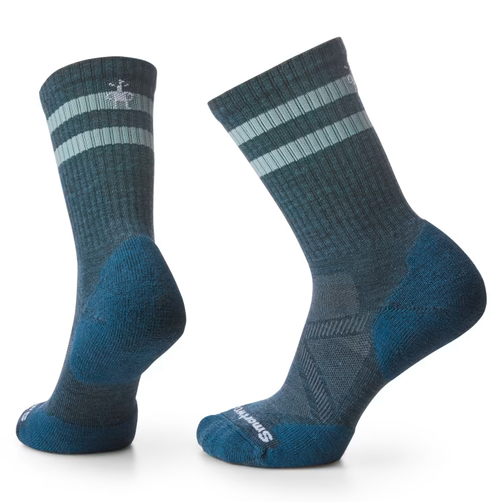 Smartwool Unisex Athletic Stripe Crew Sock - Twilight Blue