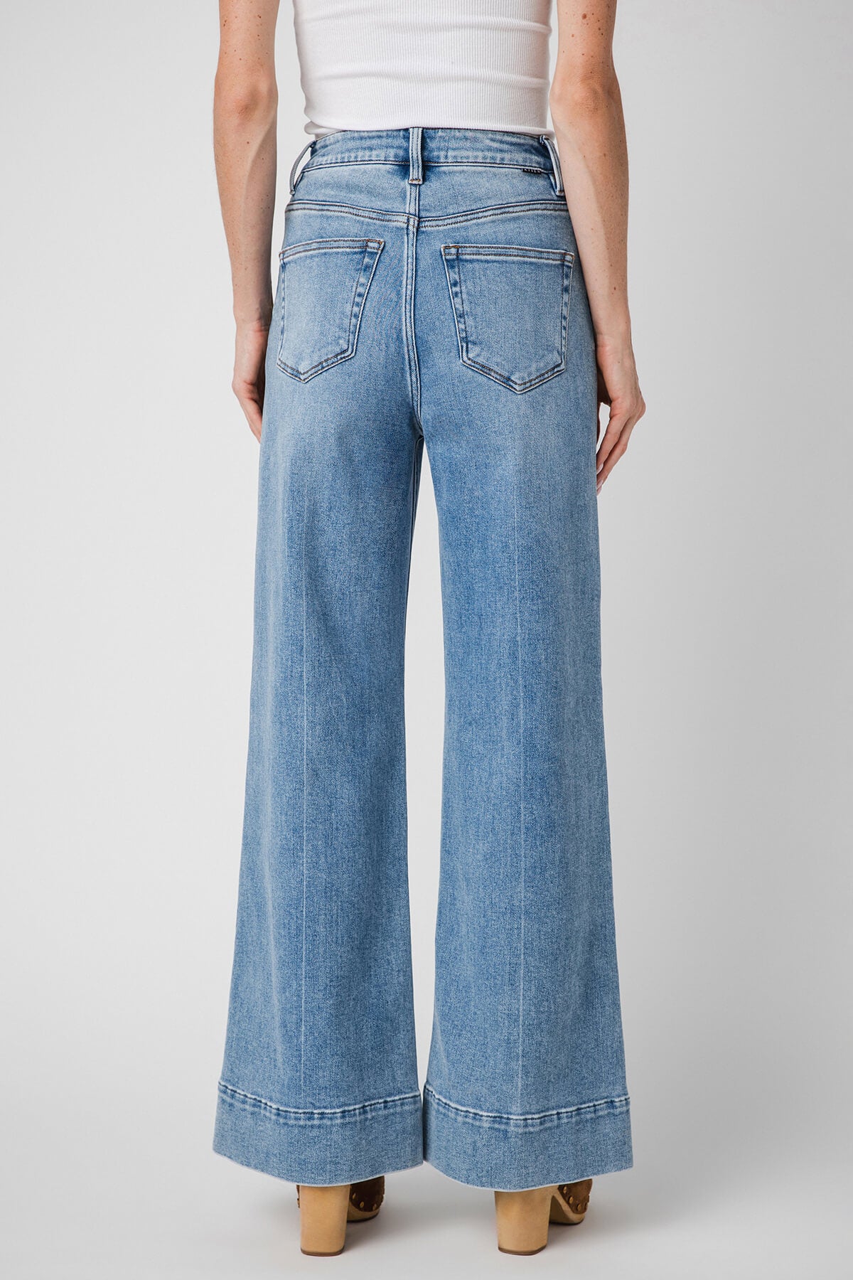 Risen Jay Wide Leg Wide Hem Trouser Jeans