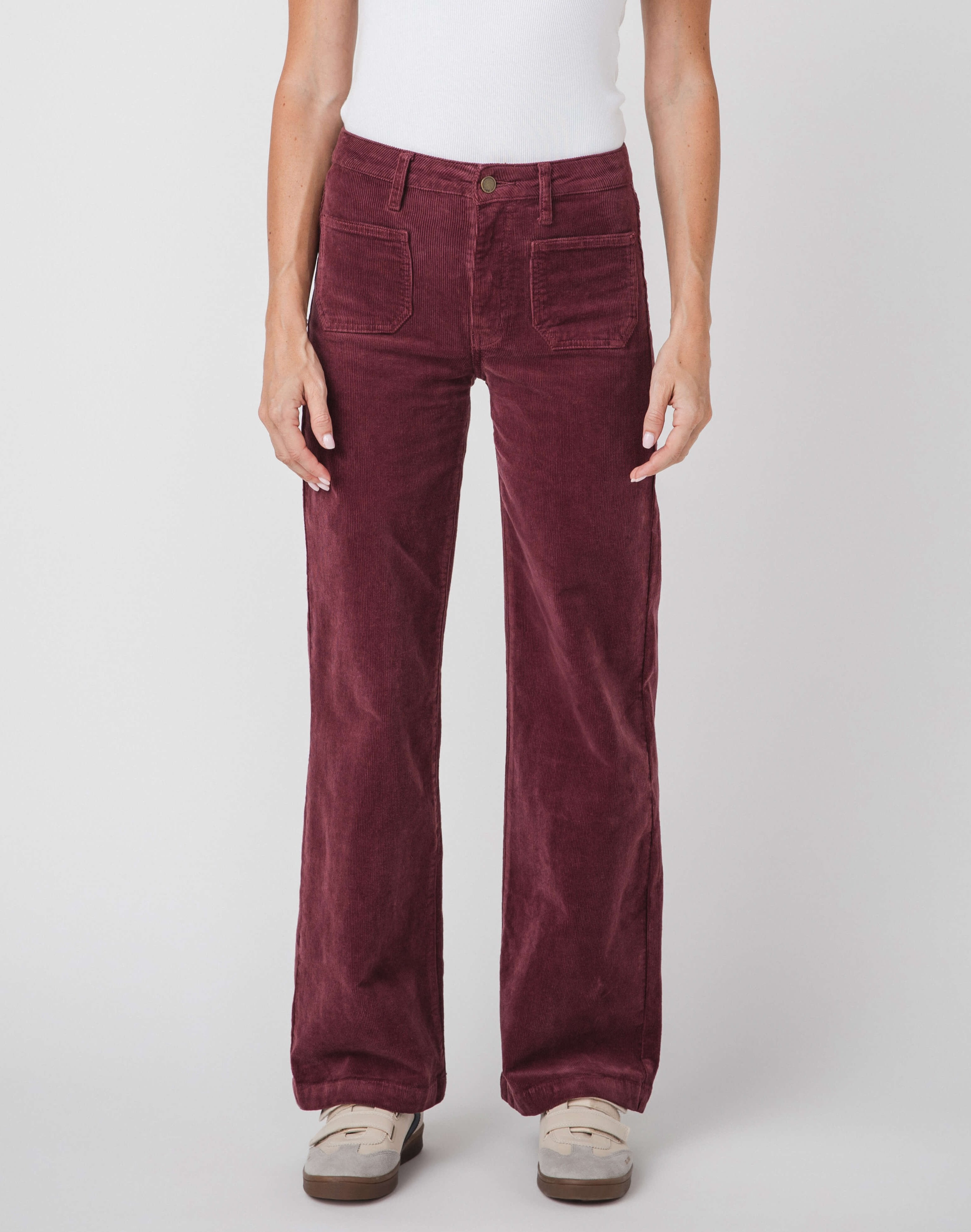 JBD Wide Leg Patch Pocket Corduroy Pants