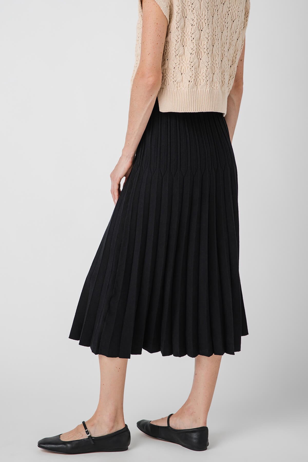 Molly Bracken Pleated Knit Skirt