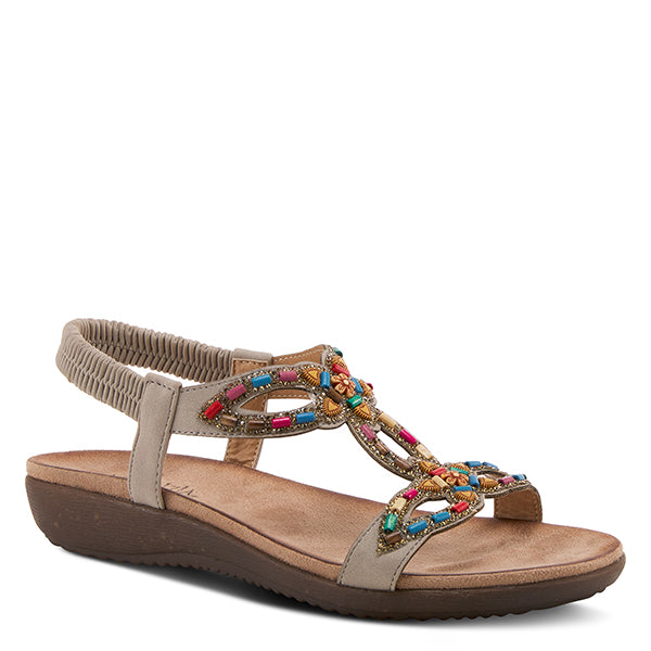 L'Artiste by Spring Step Patrizia Women's Volcanic Sandals - Grey