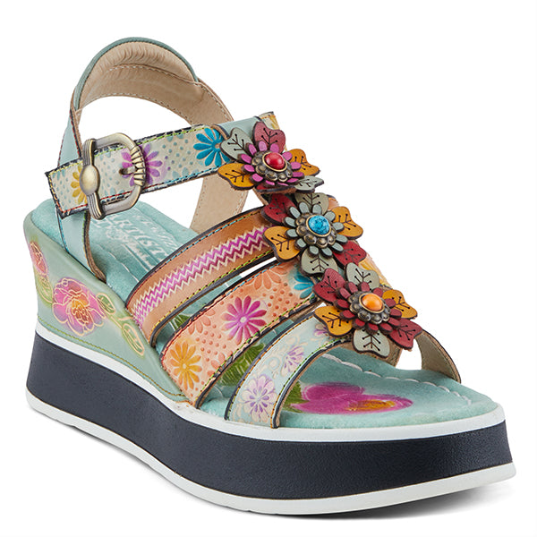 L'Artiste by Spring Step Women's Floralbloom - Mint Green Multi