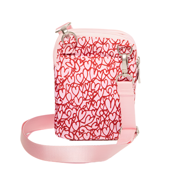 Baggallini Women's Modern Take Two RFID Crossbody Bag - Heart Print