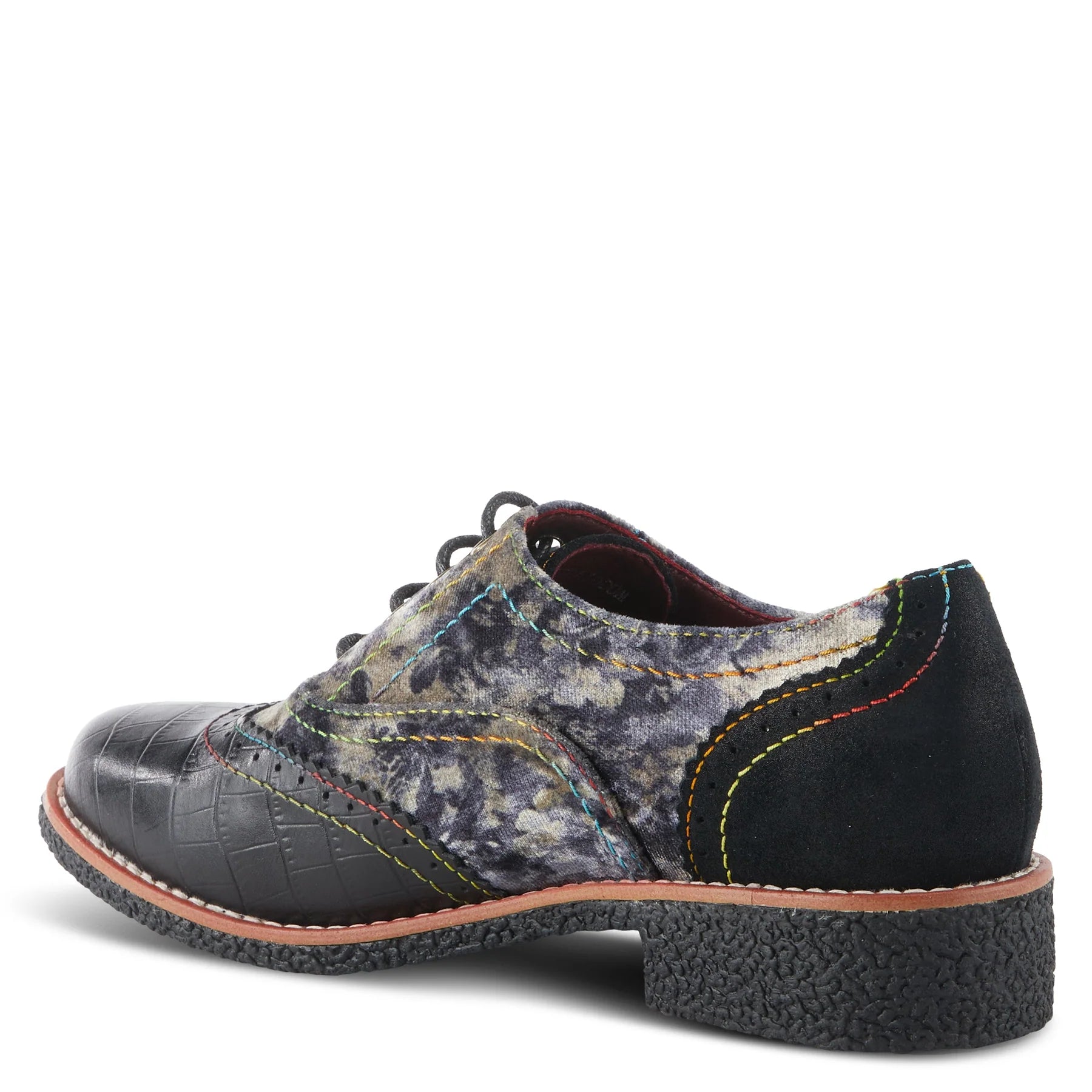 L'Artiste by Spring Step Women's Muggiasti-Viv Oxford Loafer - Black Multi