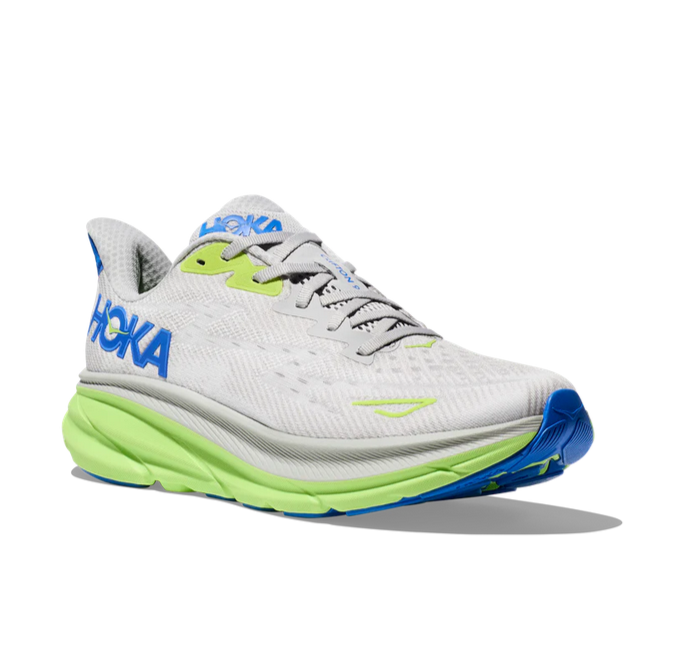 HOKA Men's Clifton 9 Sneaker - Stardust/Electric Cobalt