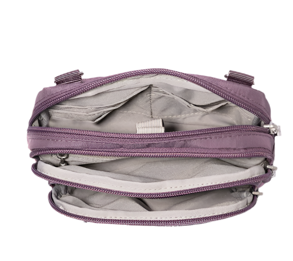 Baggallini Women's Triple Zip Bag - Misty Purple