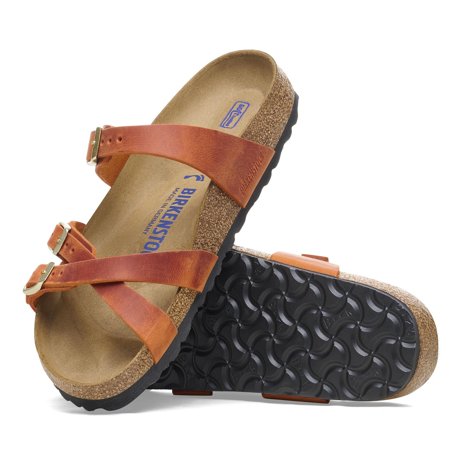 Birkenstock Women's Franca Sandals - Burnt Orange Oiled Leather