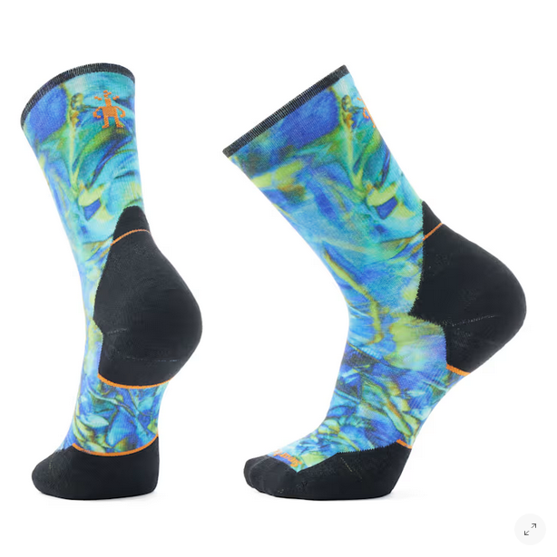 Smartwool Unisex Trail Run Reflections Print Crew Sock - Capri