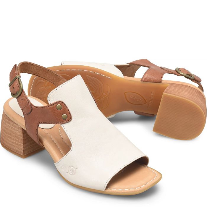 Born Women's Sylvie Sandals - White/Brown